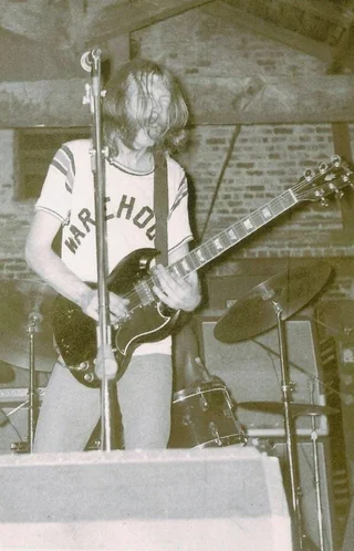 At The Warehouse tearing through a solo.